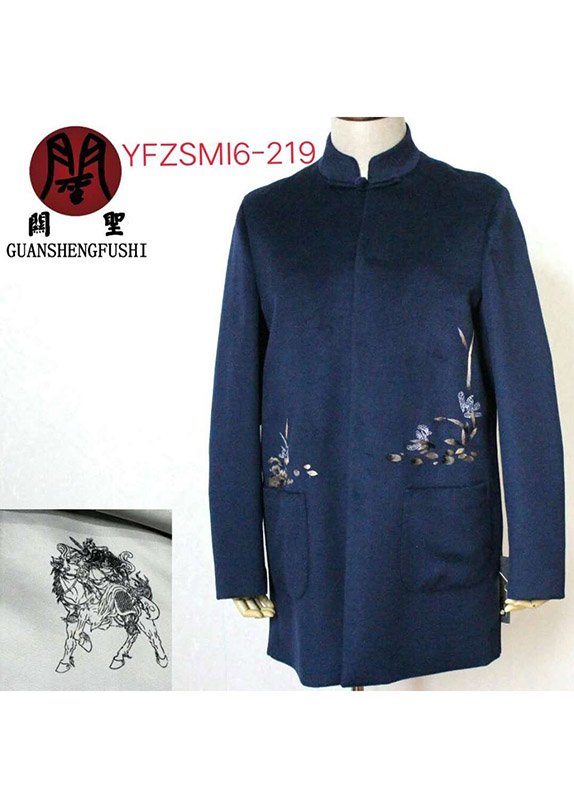 羊绒面料绣兰花YFZSMI6－219